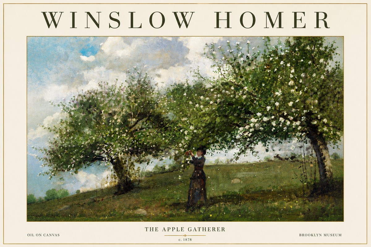 Winslow Homer The Apple Gatherer No5 - Póster