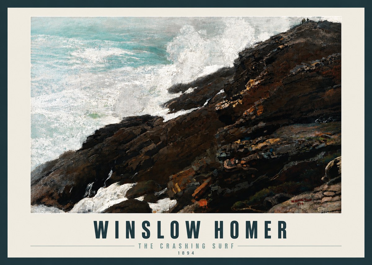 Winslow Homer The Crashing Surf No4 - Póster