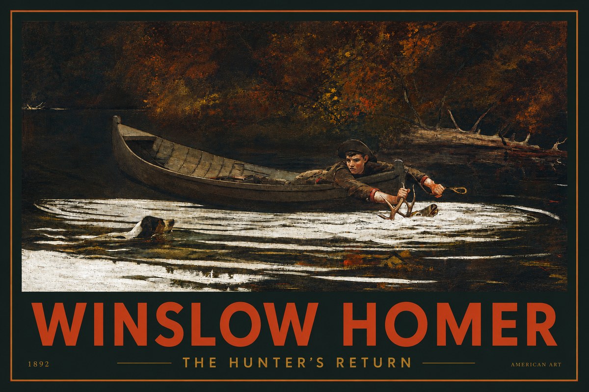 Winslow Homer The Hunter's Return No2 - Póster
