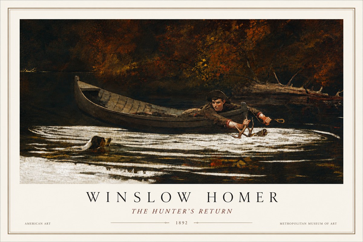 Winslow Homer The Hunter's Return No3 - Póster