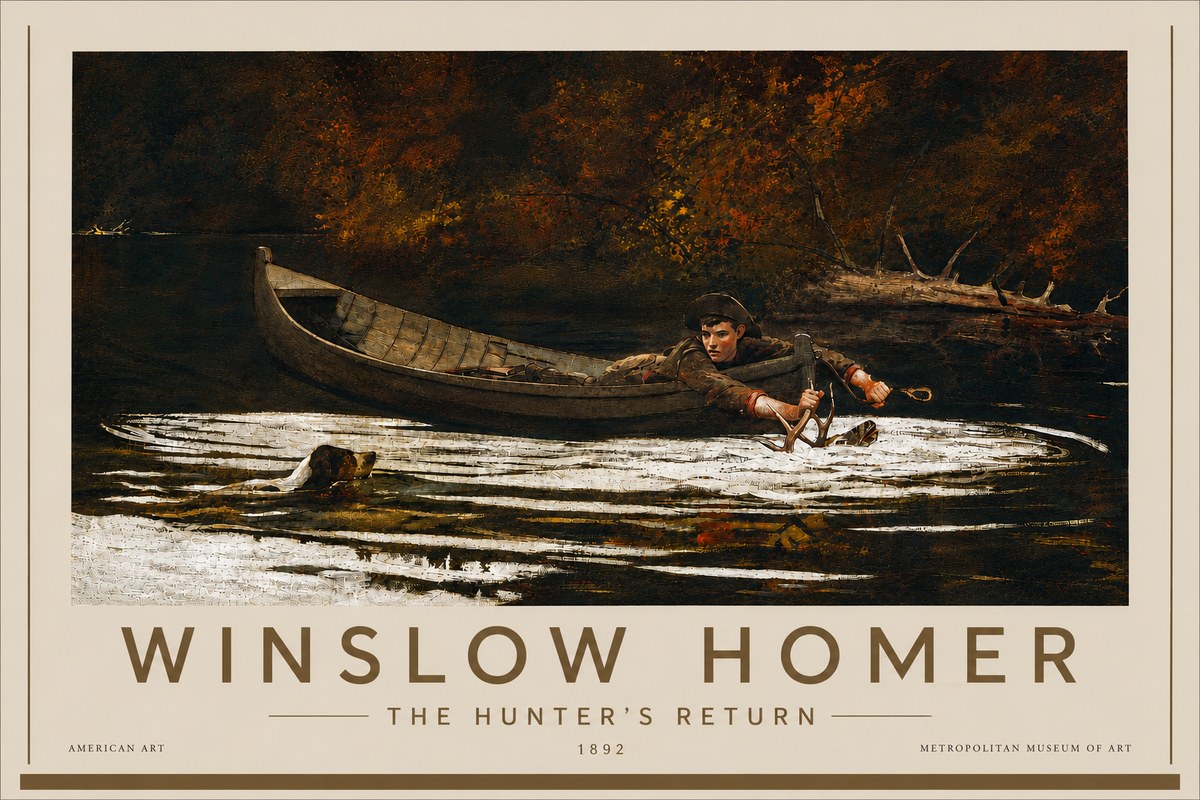 Winslow Homer The Hunter's Return No6 - Póster