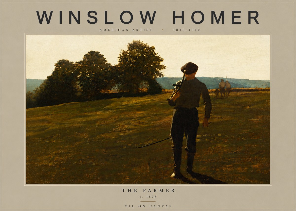 Winslow Homer The Farmer No5 - Póster