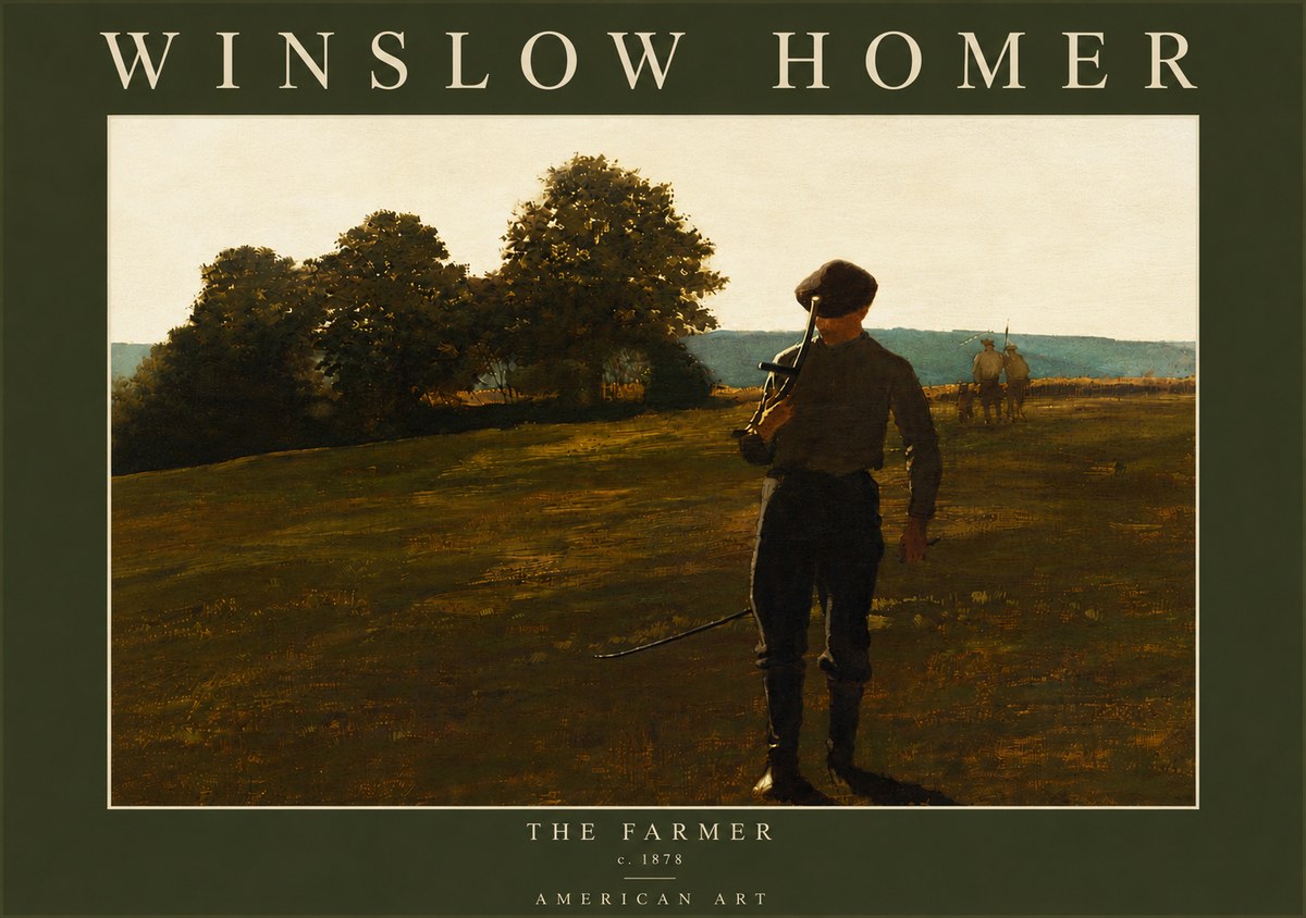 Winslow Homer The Farmer No6 - Póster