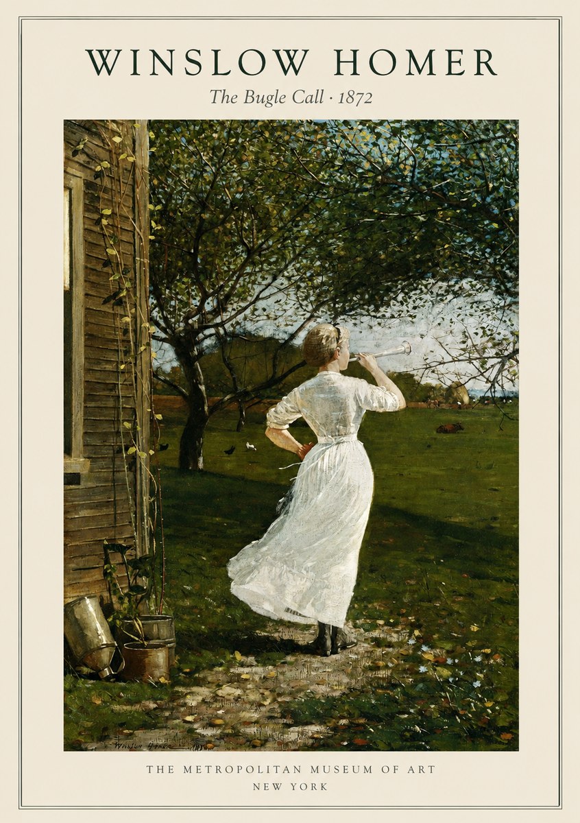 Winslow Homer The Bugle Call No1 - Póster
