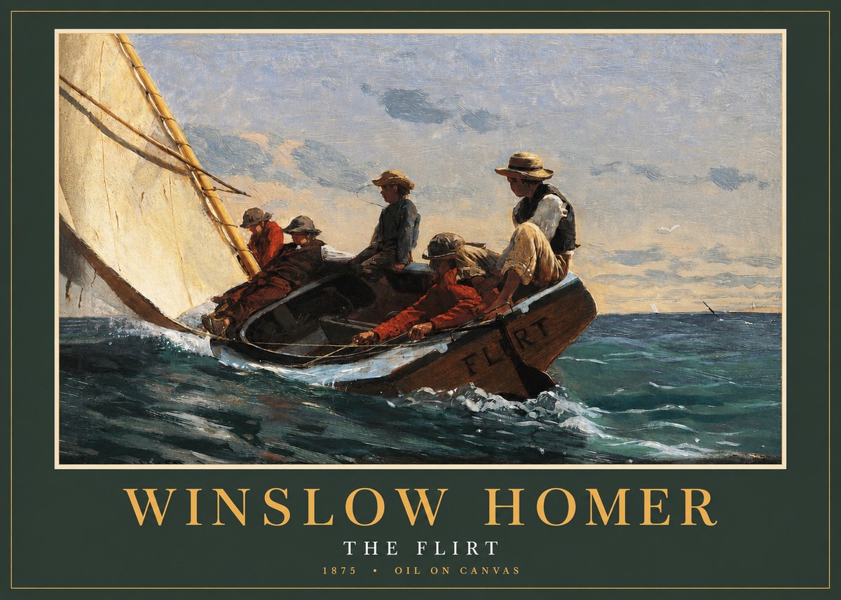 Winslow Homer The Flirt No2 - Póster