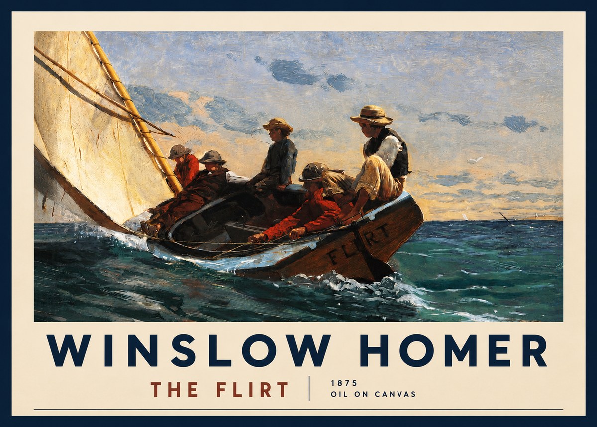 Winslow Homer The Flirt No3 - Póster