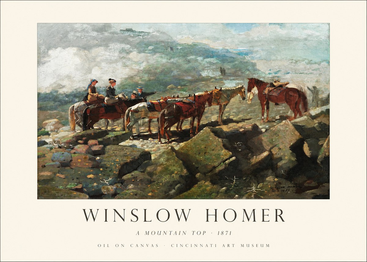 Winslow Homer A Mountain Top No1 - Póster