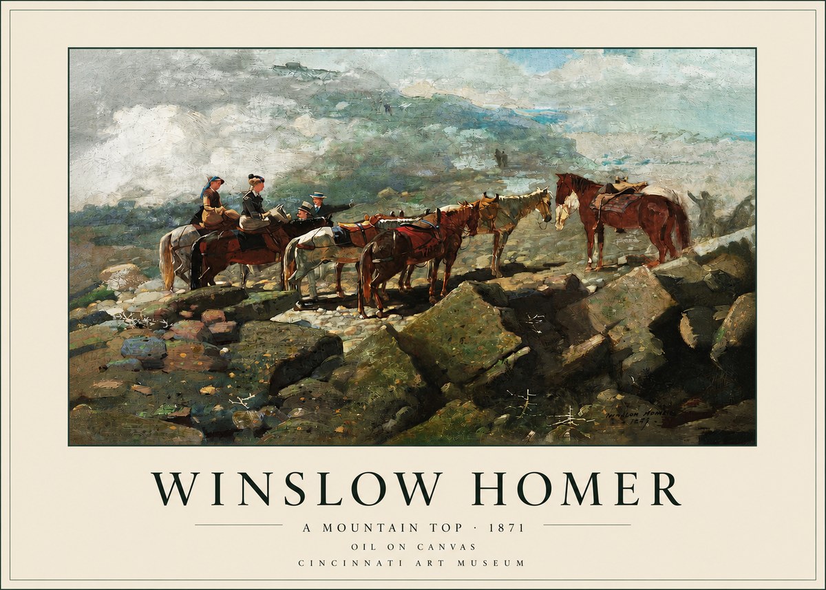 Winslow Homer A Mountain Top No3 - Póster