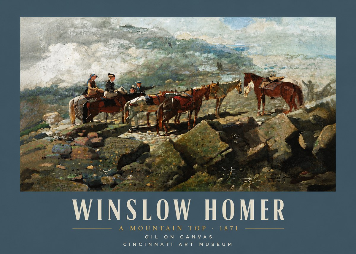 Winslow Homer A Mountain Top No4 - Póster