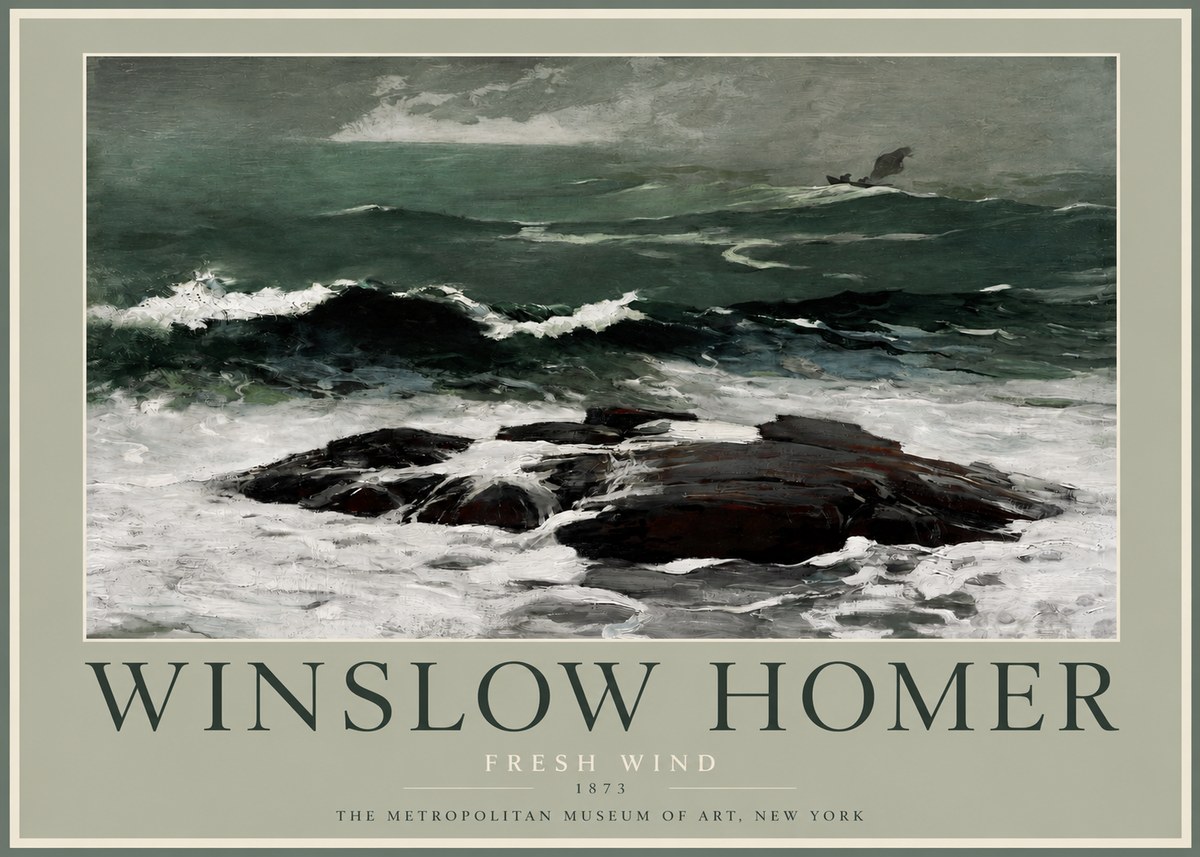 Winslow Homer Fresh Wind No2 - Póster