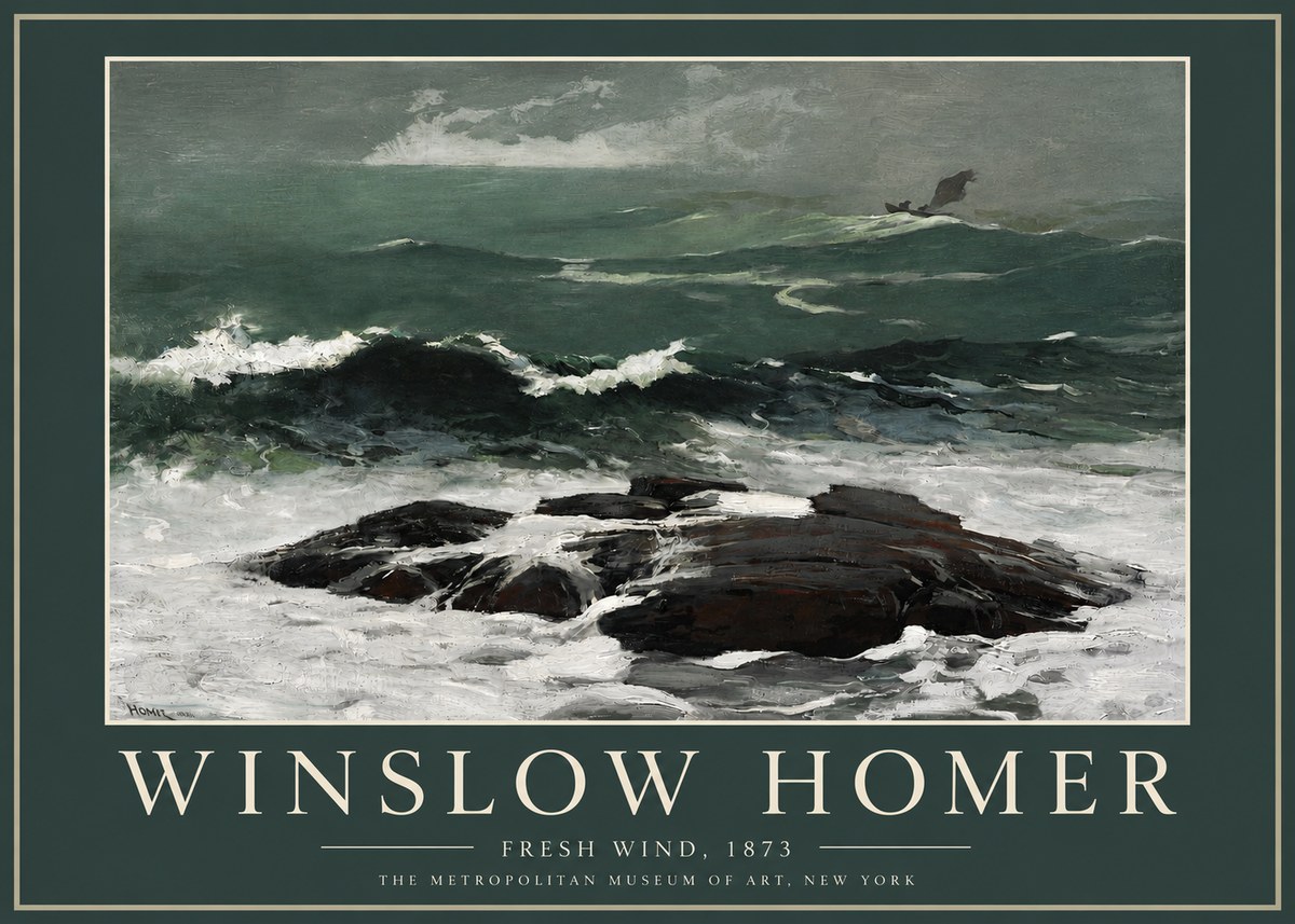 Winslow Homer Fresh Wind No4 - Póster