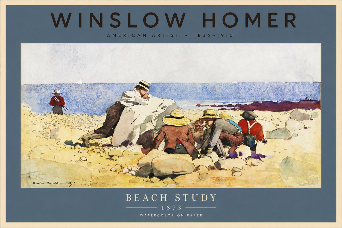 Winslow Homer Beach Study No2 - Póster