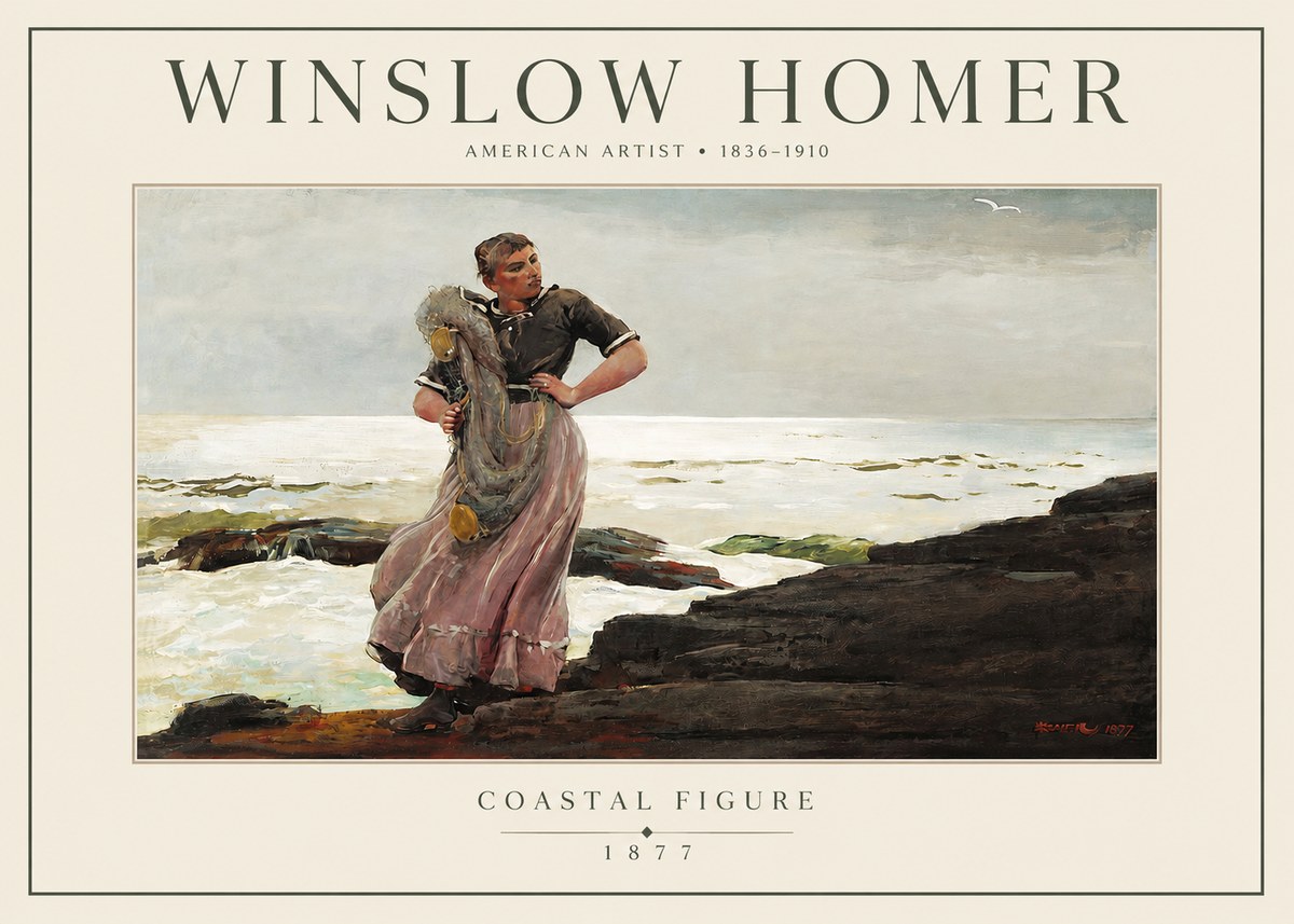 Winslow Homer Coastal Figure No3 - Póster
