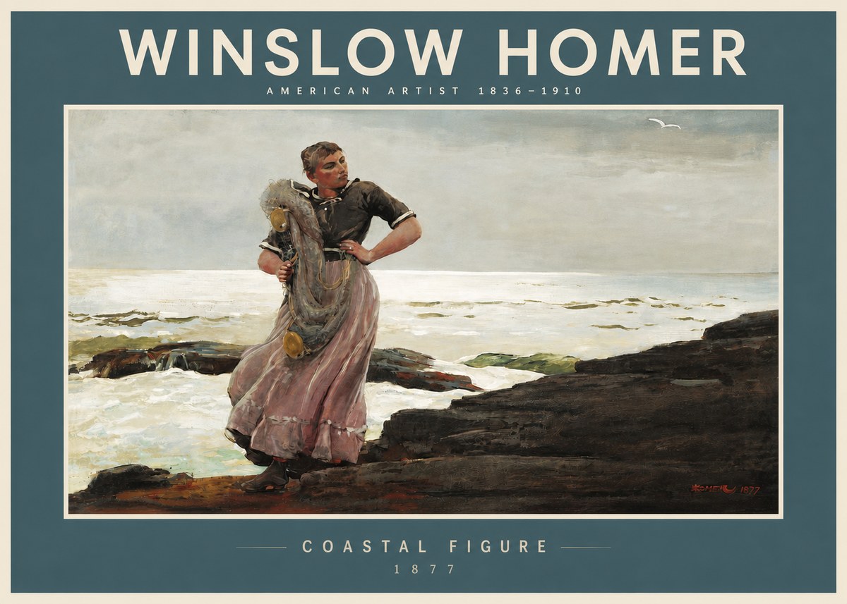 Winslow Homer Coastal Figure No4 - Póster