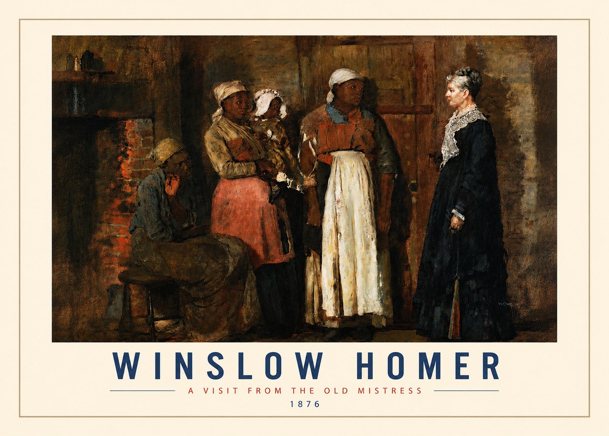 Winslow Homer A Visit from the Old Mistress No3 - Póster