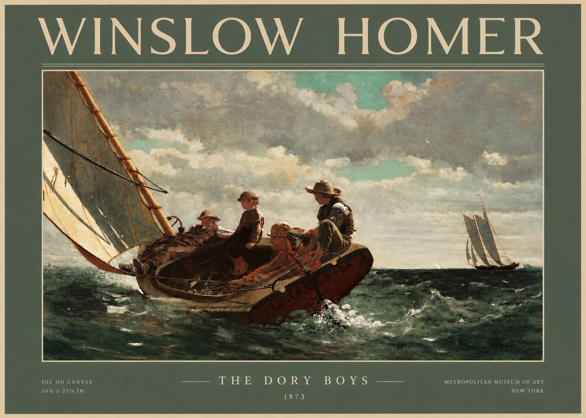 Winslow Homer The Dory Boys No2 - Póster