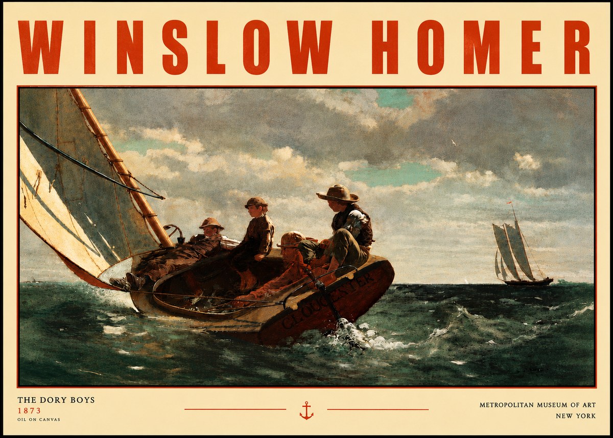 Winslow Homer The Dory Boys No4 - Póster
