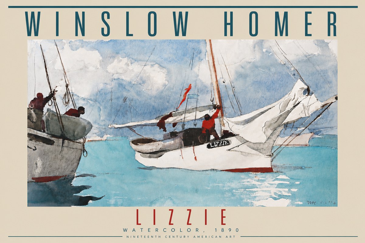 Winslow Homer Lizzie No4 - Póster