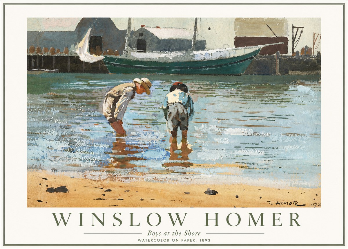 Winslow Homer Boys at the Shore No3 - Póster