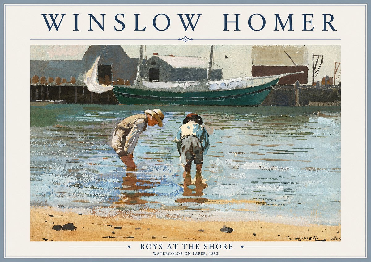 Winslow Homer Boys at the Shore No4 - Póster