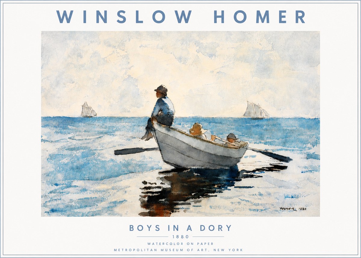 Winslow Homer Boys in a Dory I No5 - Póster