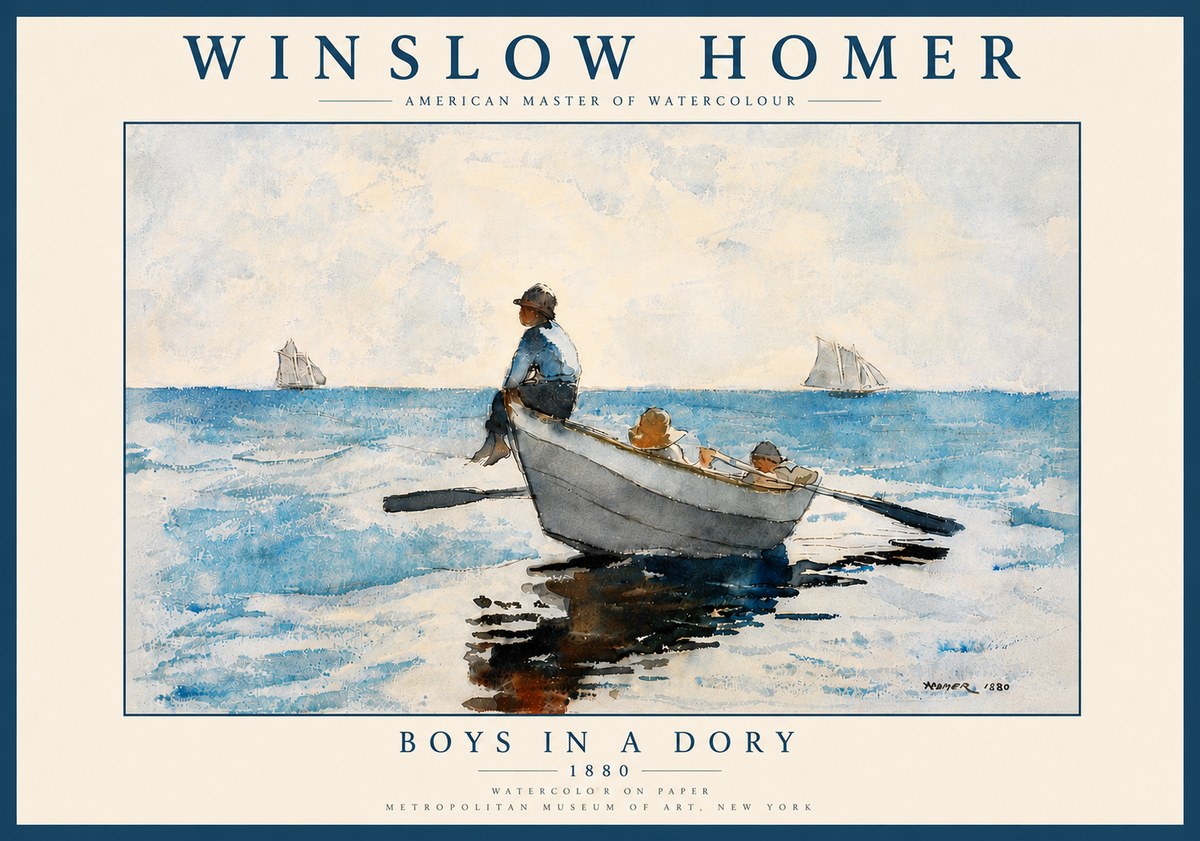 Winslow Homer Boys in a Dory I No6 - Póster