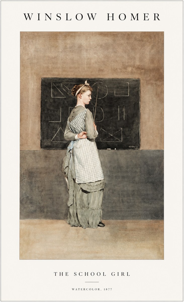 Winslow Homer The School Girl No1 - Póster