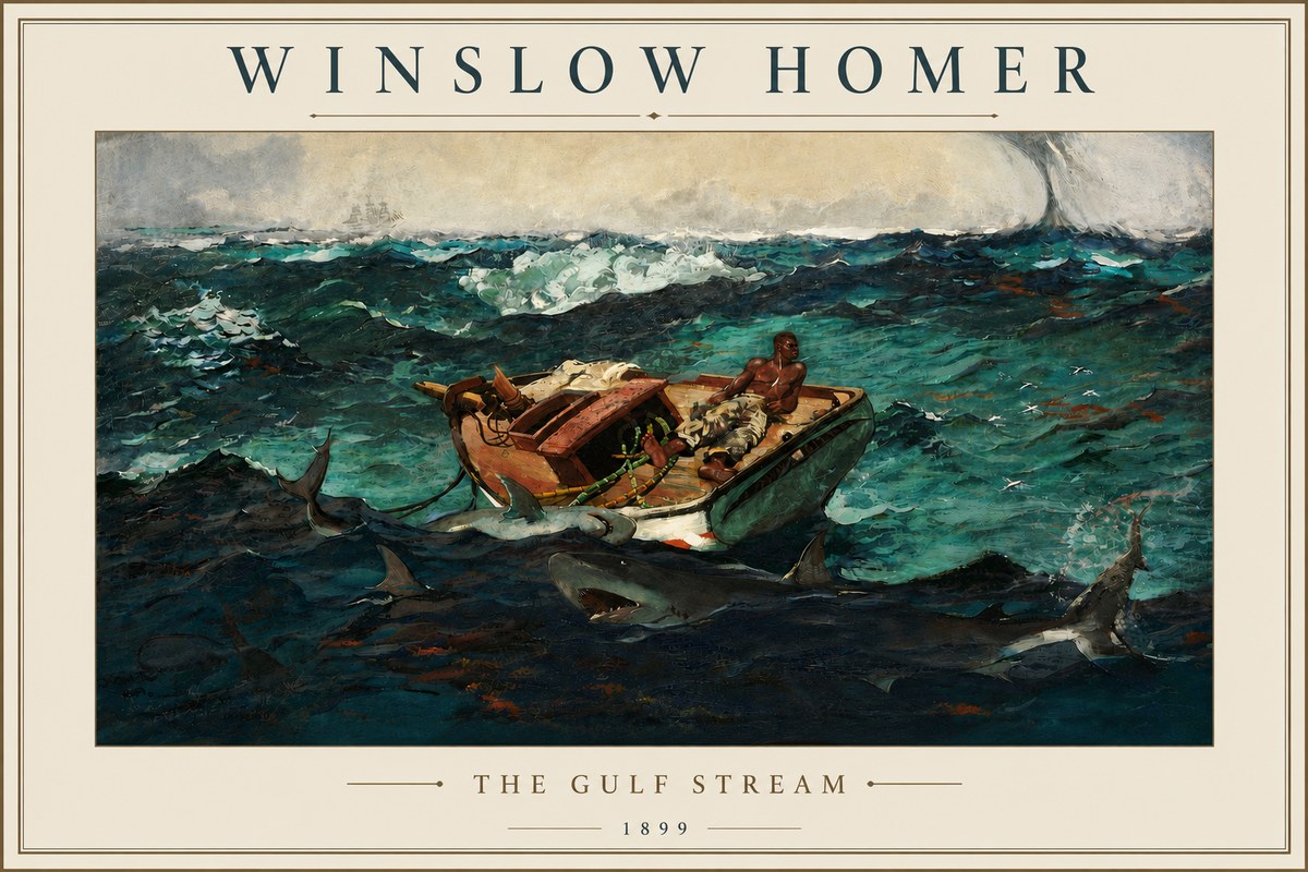 Winslow Homer The Gulf Stream No5 - Póster
