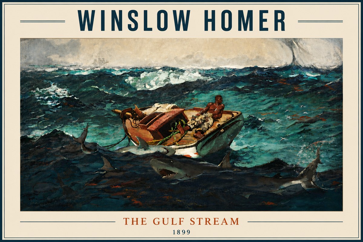 Winslow Homer The Gulf Stream No6 - Póster