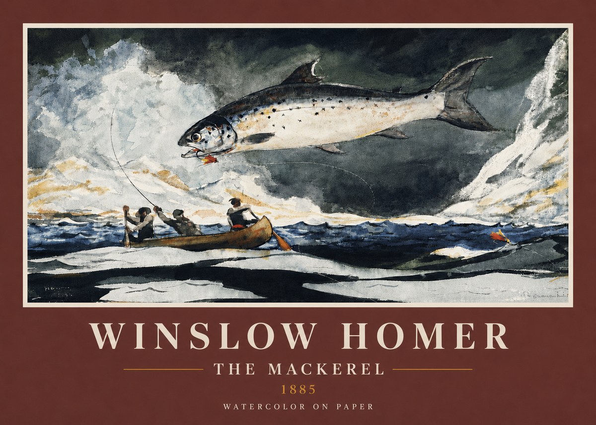 Winslow Homer The Mackerel No4 - Póster