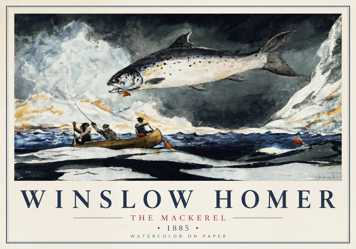 Winslow Homer The Mackerel No6 - Póster