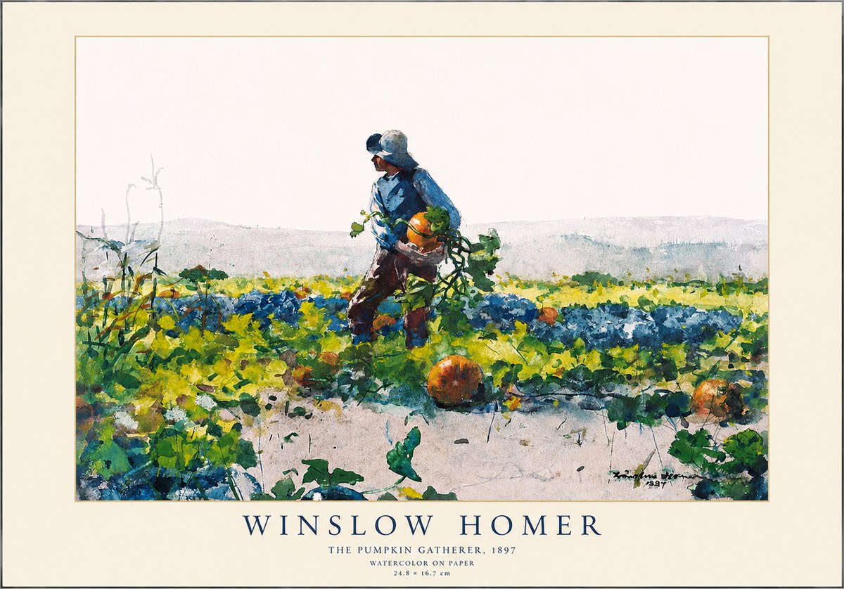 Winslow Homer The Pumpkin Gatherer, 1897 No1 - Póster