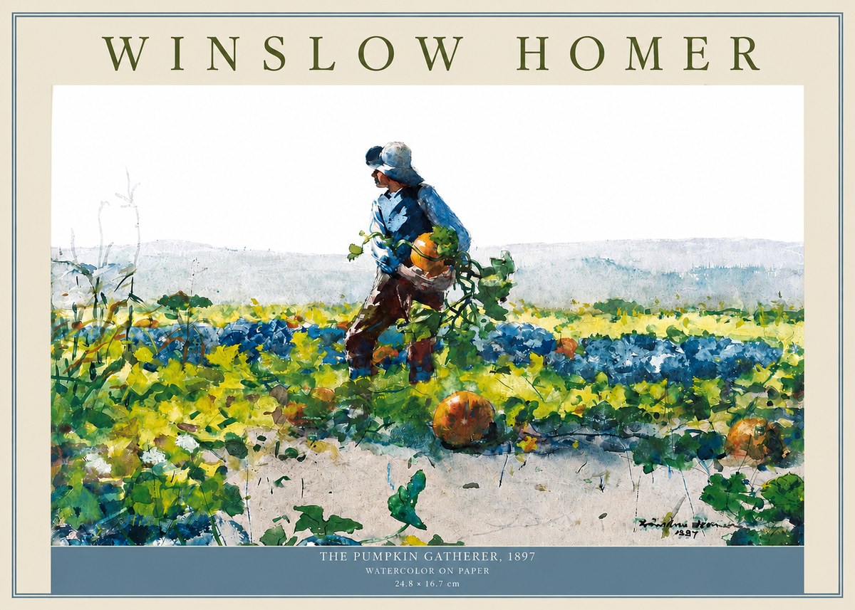 Winslow Homer The Pumpkin Gatherer, 1897 No2 - Póster