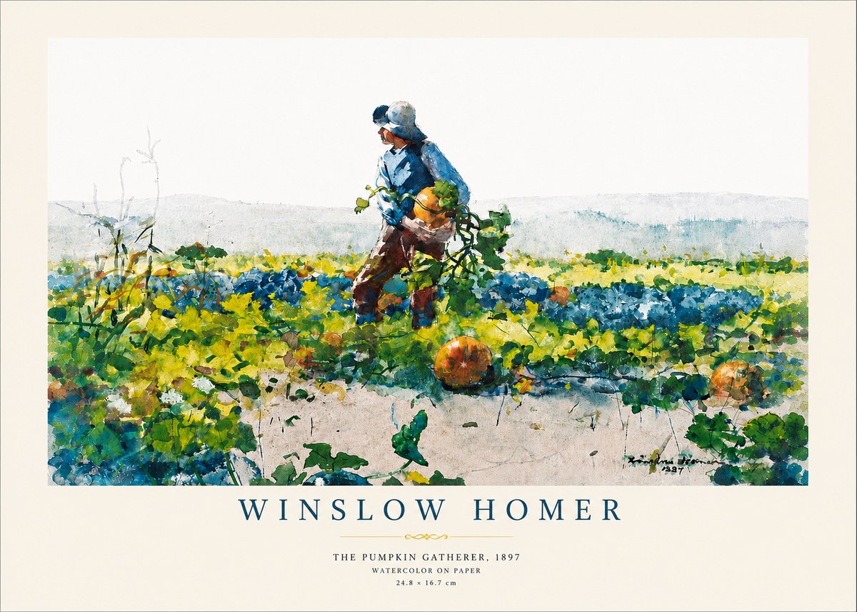 Winslow Homer The Pumpkin Gatherer, 1897 No3 - Póster