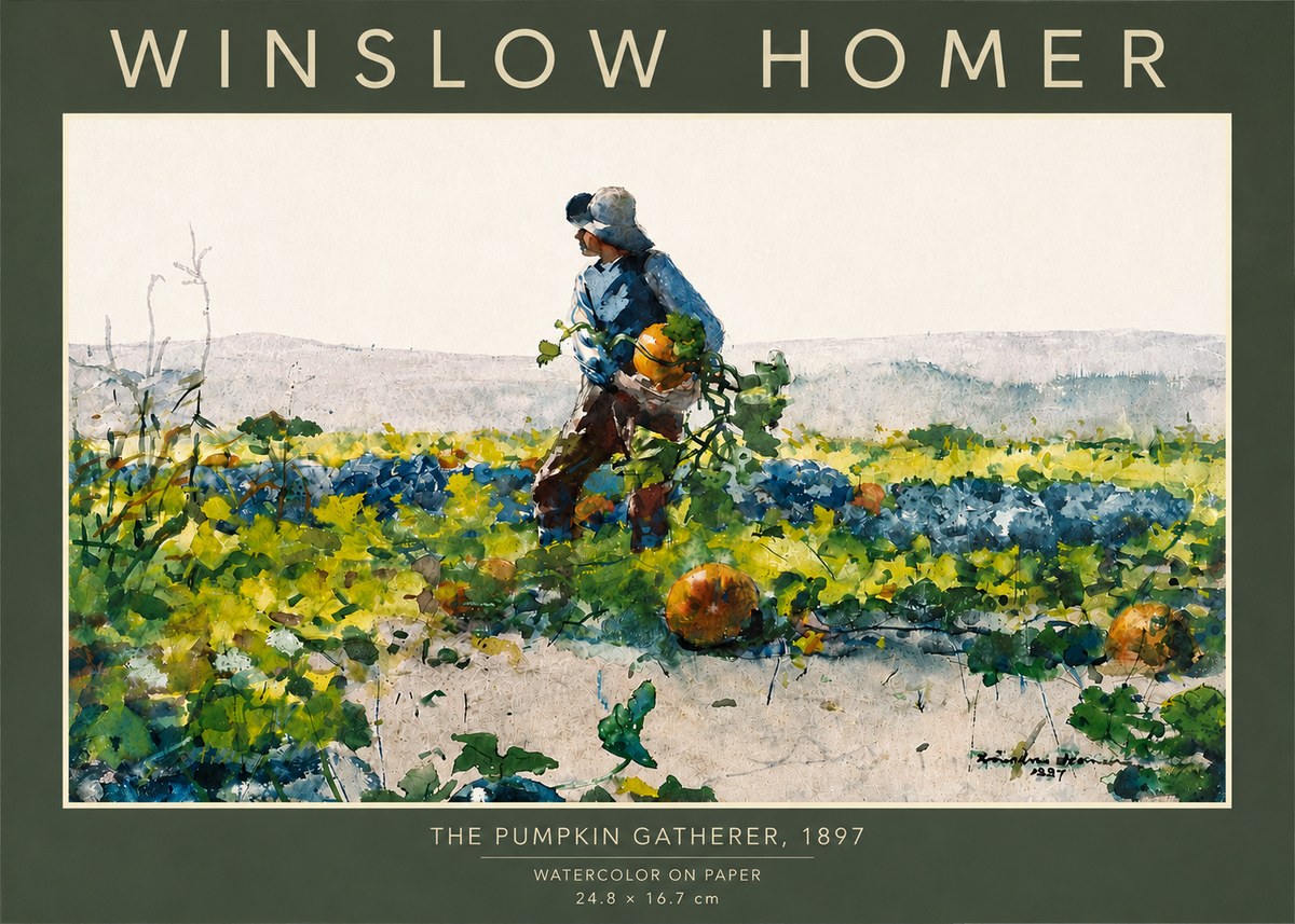 Winslow Homer The Pumpkin Gatherer, 1897 No4 - Póster