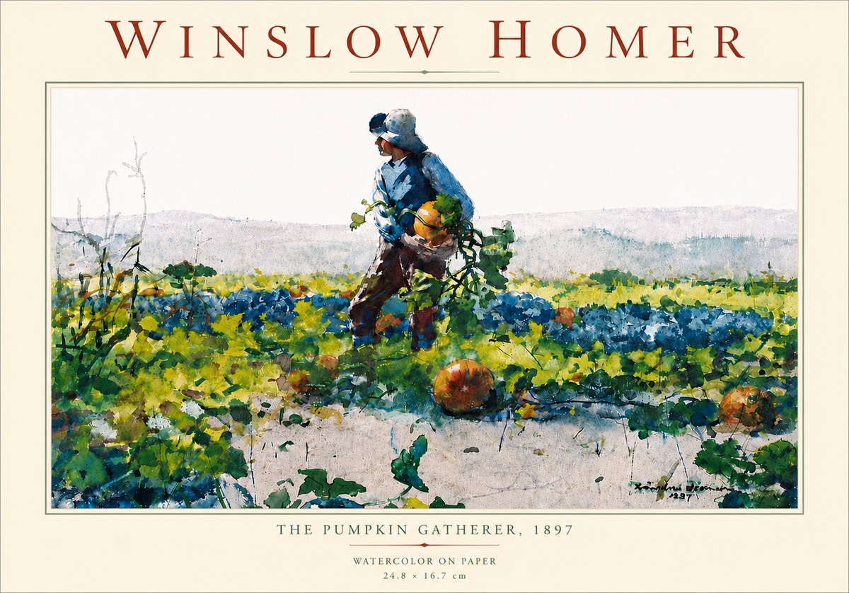 Winslow Homer The Pumpkin Gatherer, 1897 No6 - Póster