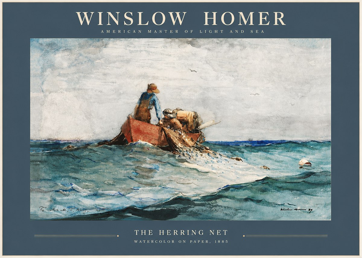 Winslow Homer The Herring Net II No2 - Póster