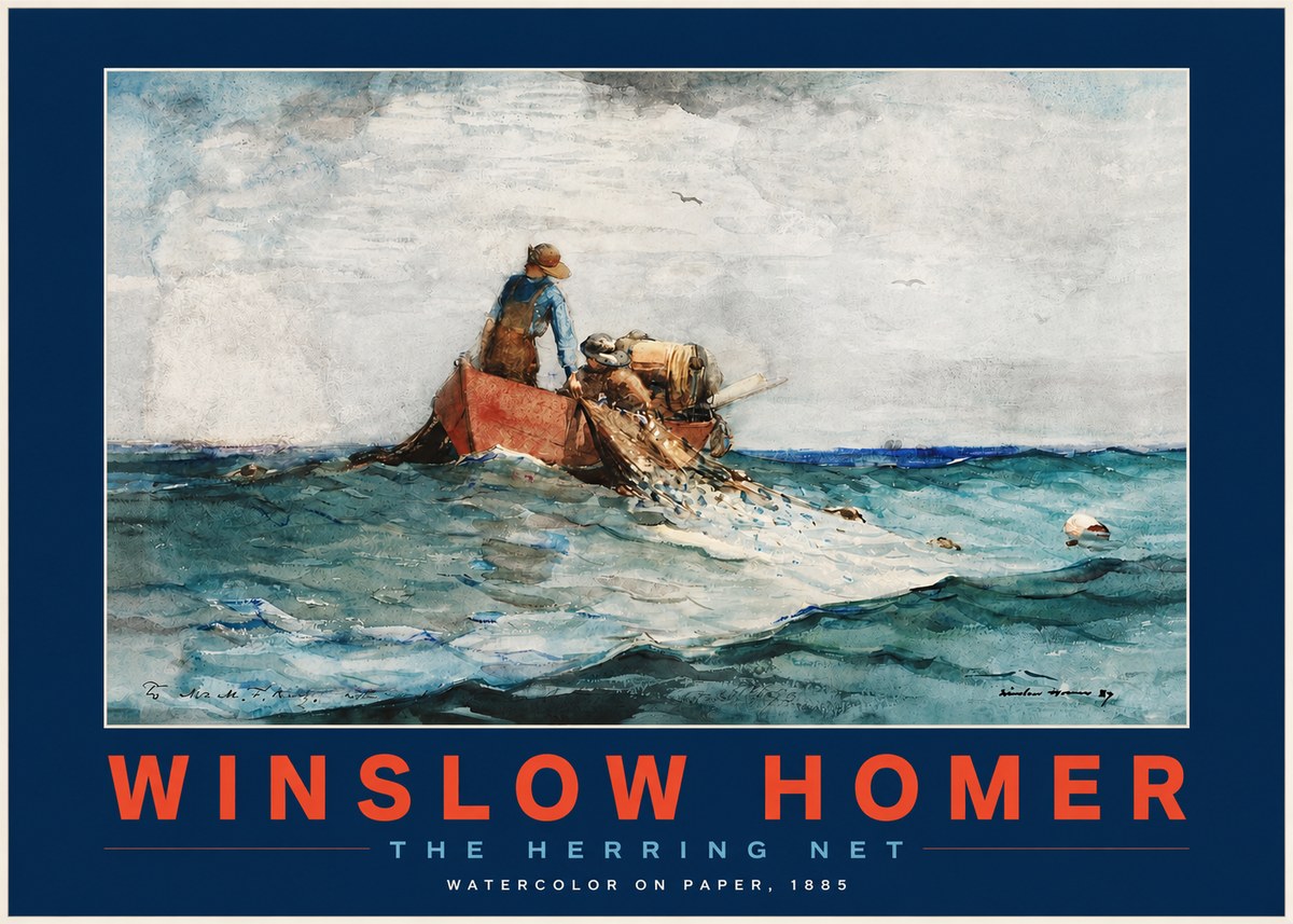 Winslow Homer The Herring Net II No3 - Póster