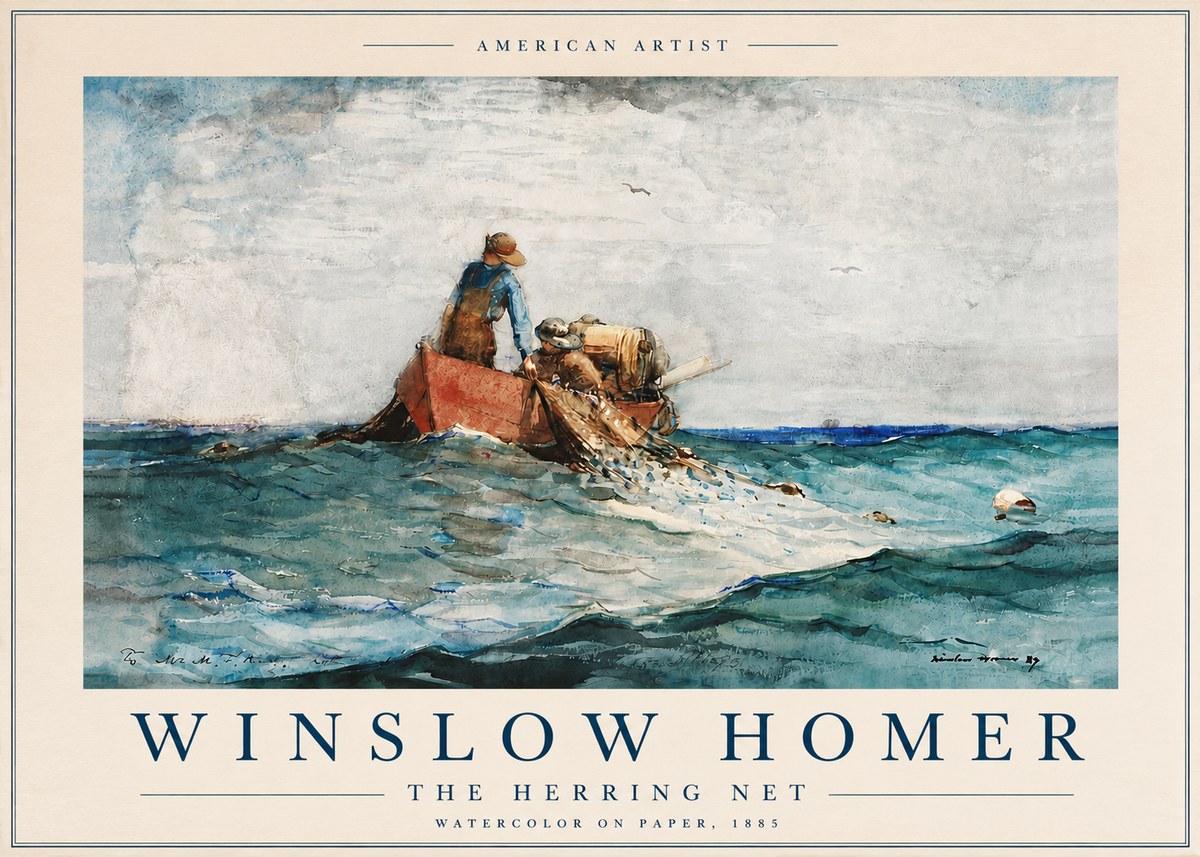 Winslow Homer The Herring Net II No4 - Póster