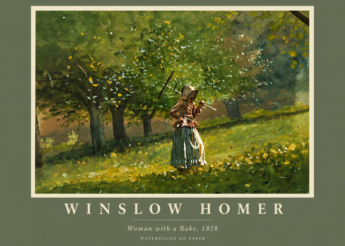 Winslow Homer Woman with a Rake, 1878 No5 - Póster