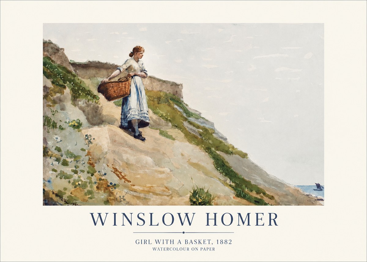 Winslow Homer A Coast Girl No2 - Póster