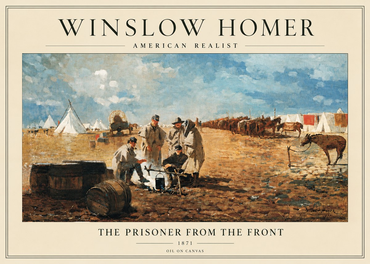 Winslow Homer The Prisoner from the Front No3 - Póster