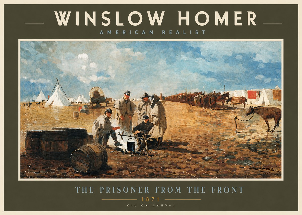 Winslow Homer The Prisoner from the Front No4 - Póster