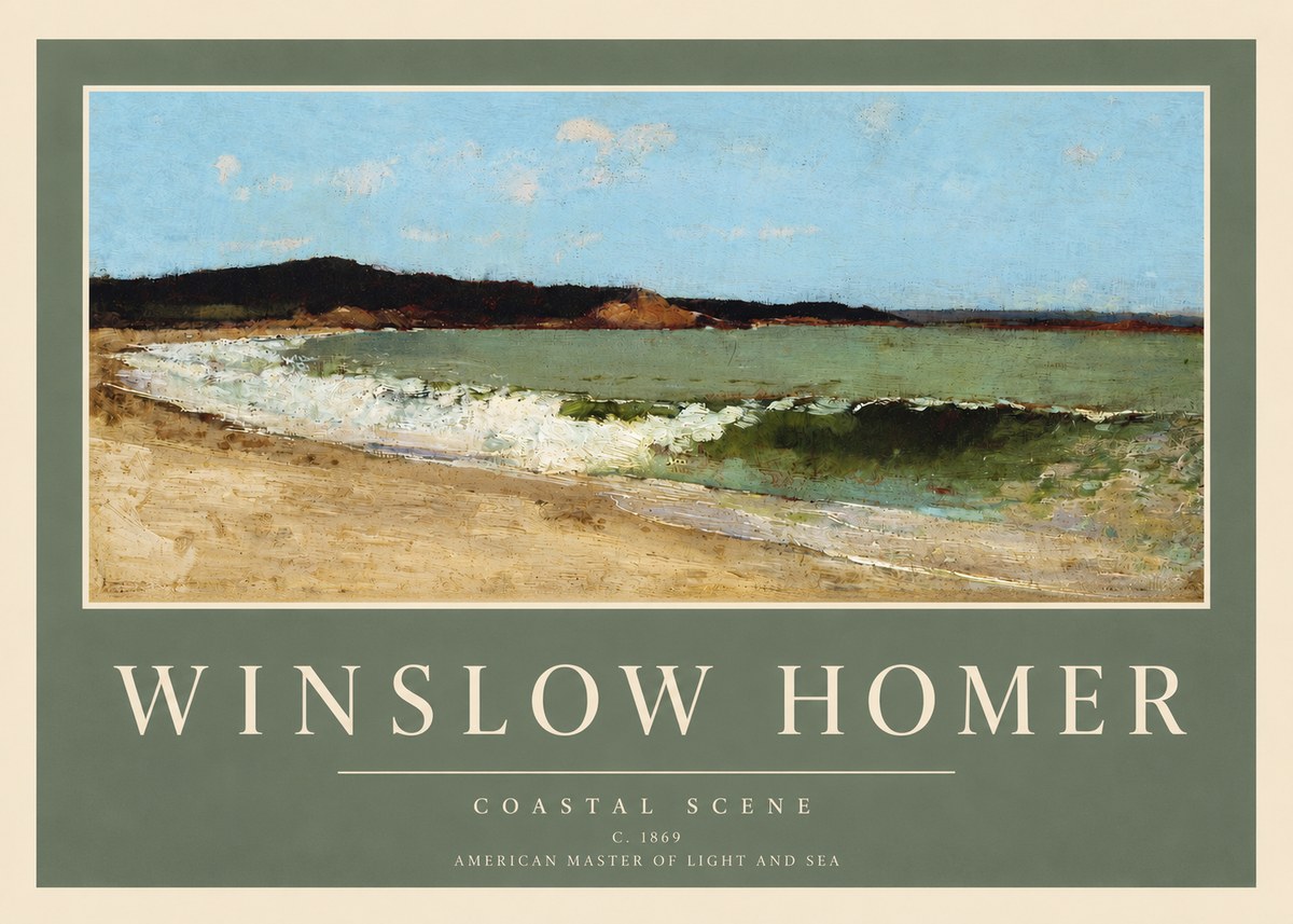 Winslow Homer Coastal Scene No3 - Póster
