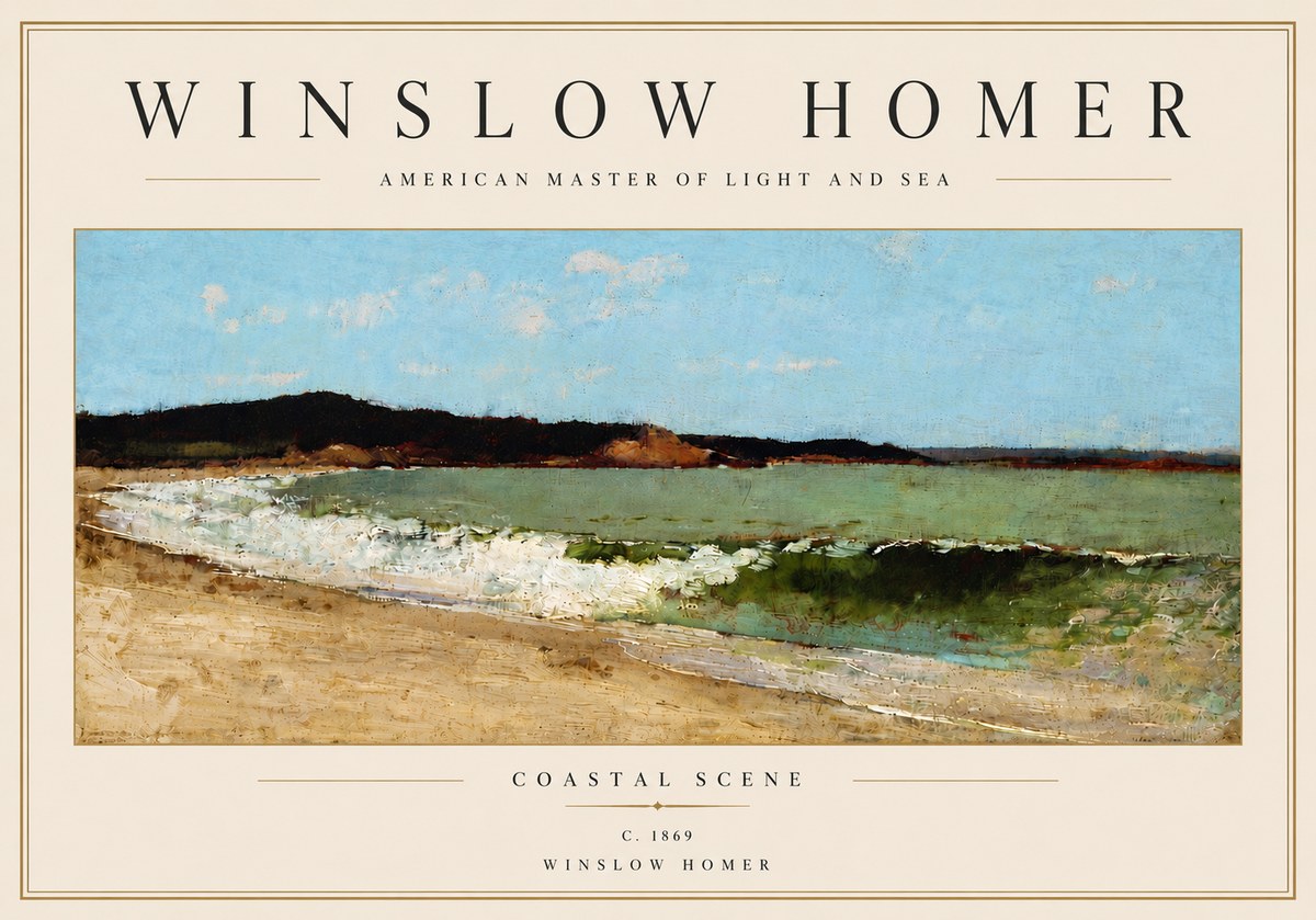 Winslow Homer Coastal Scene No6 - Póster