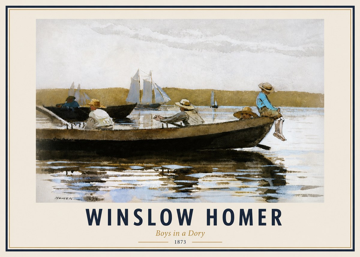 Winslow Homer Boys in a Dory II No4 - Póster