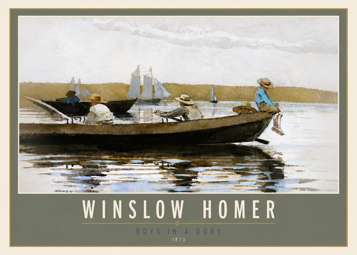 Winslow Homer Boys in a Dory II No5 - Póster