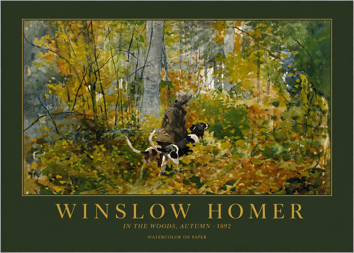 Winslow Homer In the Woods, Autumn No2 - Póster