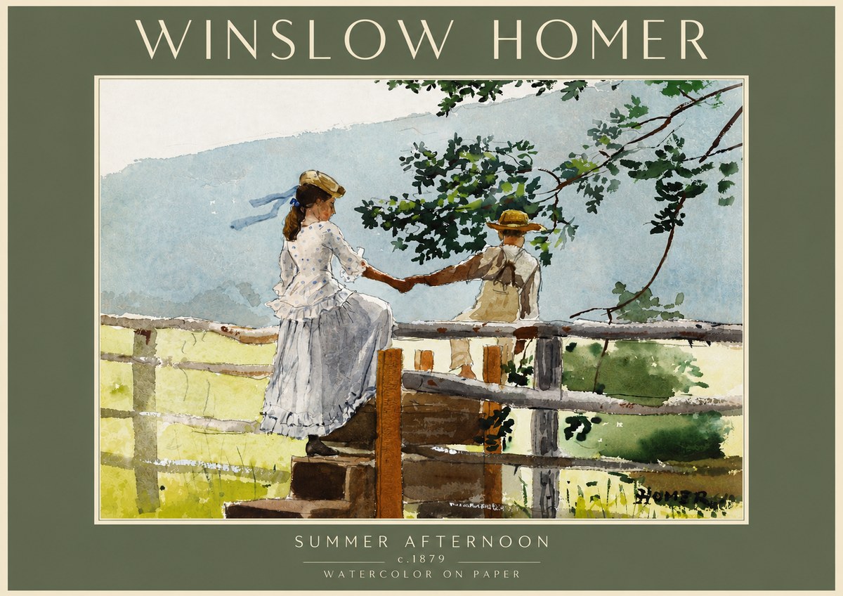 Winslow Homer Summer Afternoon No5 - Póster