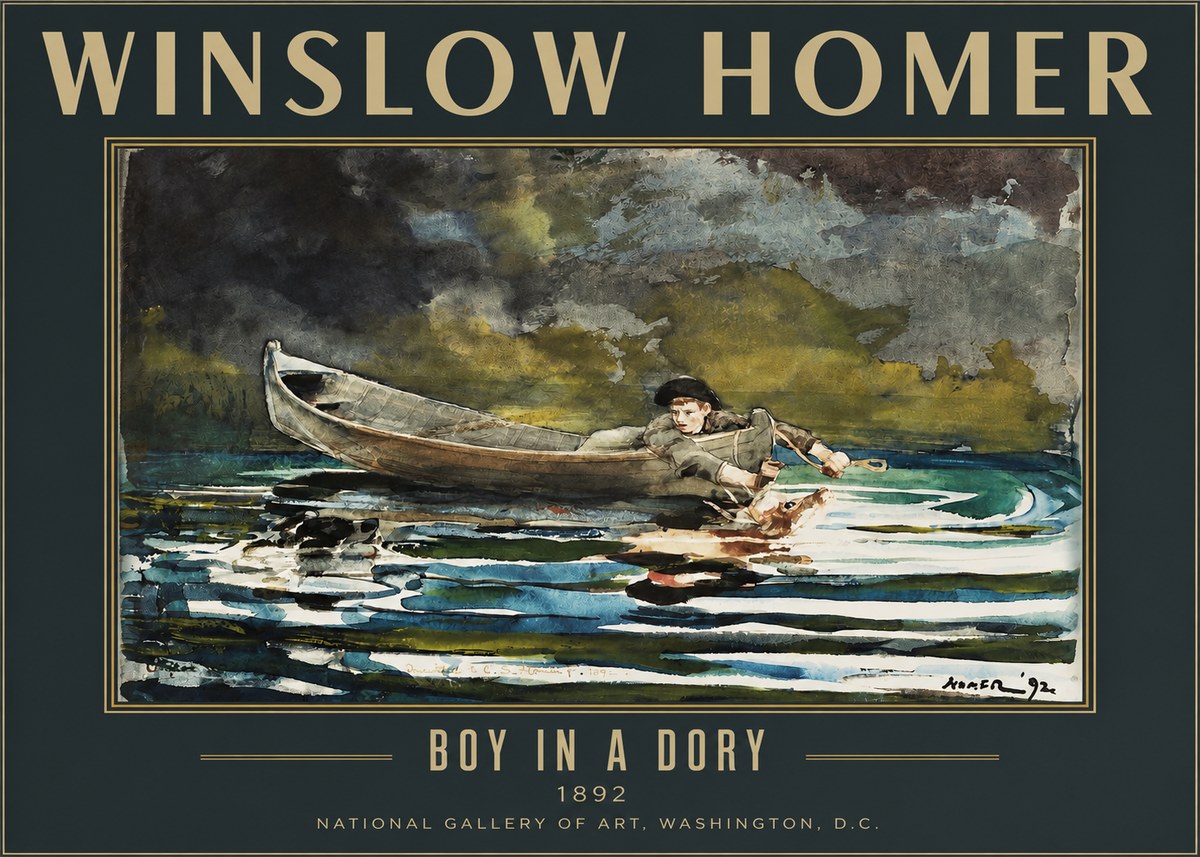 Winslow Homer Boy in a Dory No2 - Póster